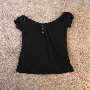 Off the shoulder black top
